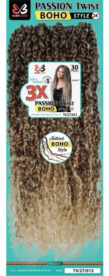 Bobbi Boss: Crochet Braid 3X Passion Twist Boho Style 18 – Beauty Depot  O-Store