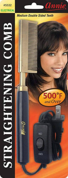  Annie Hot & Hotter Electrical Straightening Comb Medium Double Sided Teeth