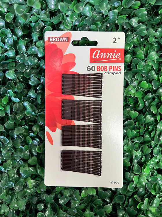 Annie Brown Bob Pins 60ct 2"