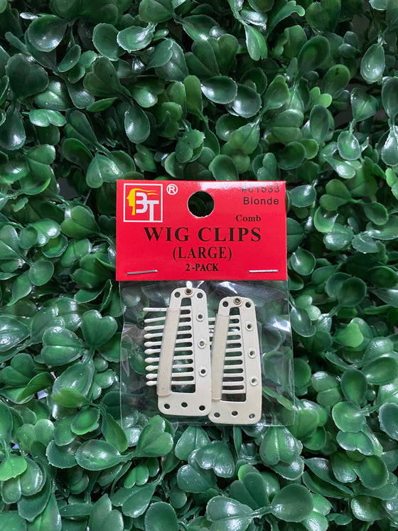 BT - Blonde Wig Clips Large 2-pack