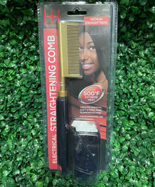  H&H - Medium, Straight Teeth, Straightening Comb