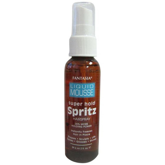 LIQUID MOUSSE  SUPER HOLD SPRITZ HAIRSPRAY  2 oz. travel size