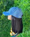 Cap wig natural black 12 inch