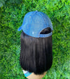 Cap wig natural black 12 inch