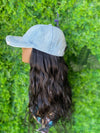 Cap Wig Wavy natural black 20 inch