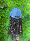 Cap wig curly natural black