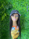 Cap wig Human hair straight 20 inch