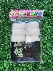  Koko Scrunchies (Black/White) 12pk