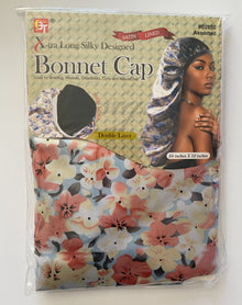  X-TRA LONG SILKY BONNET CAP  DOUBLE LAYER SATIN LINED